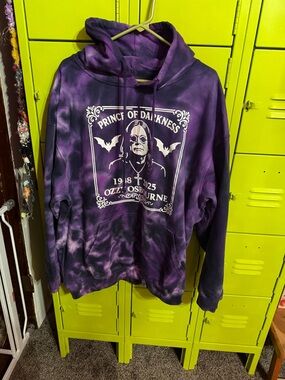 Purple Ozzy Osbourne "Prince of Darkness" Tie-Dye Hoodie